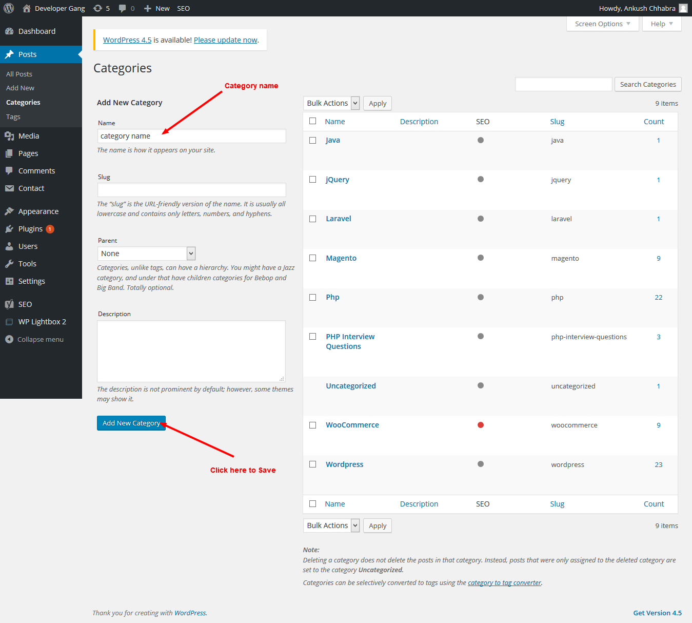 Get Wordpress Posts By Category Name..!
