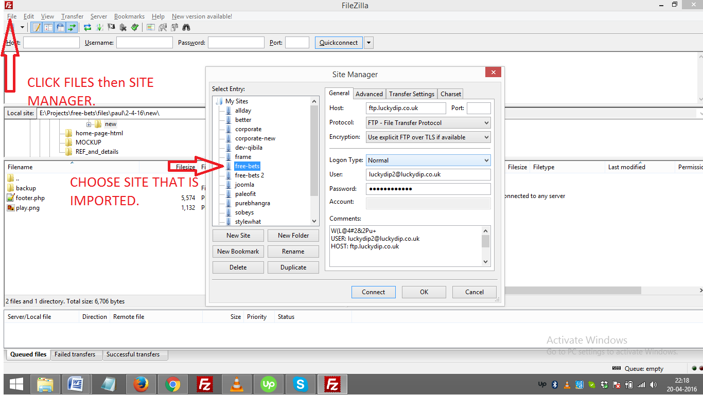 How to use .xml and ppk file to Connect With FTP (File Transfer Protocol)?
