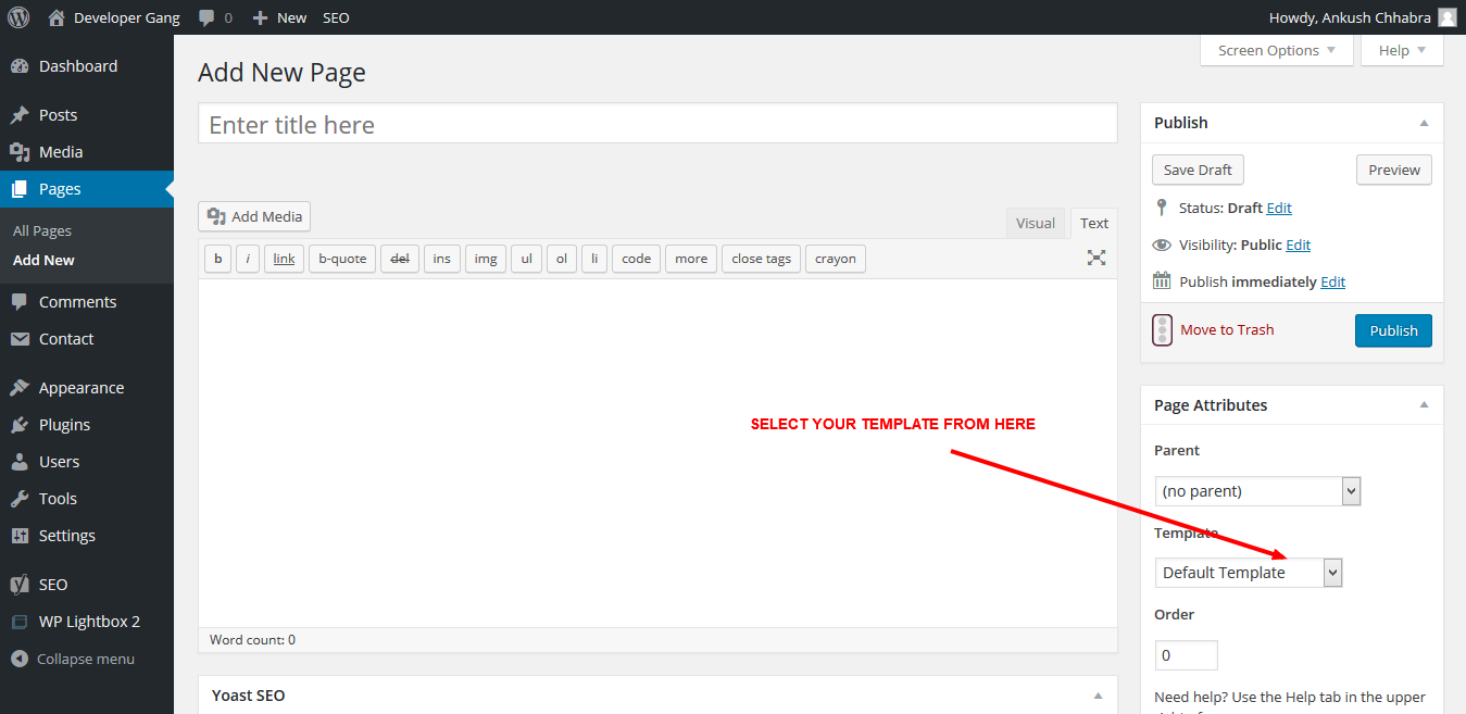 How to Create a Page Template in WordPress?